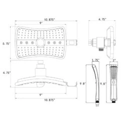 4-spray 9 In. Dual Shower Head And Handheld Shower Head In Chrome -Valspa Bathroom Shop 0186c7788ce929837178018f70e97e9f 1800x1800