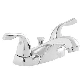 Project Source Chrome 2-Handle 4-in Centerset WaterSense Bathroom Sink Faucet With Drain 3 Project Source Chrome 2-Handle 4-in Centerset WaterSense Bathroom Sink Faucet With Drain