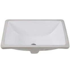 Boyel Living 18 In. Undermount Rectangular Lavatory Vitreous China Sink In White