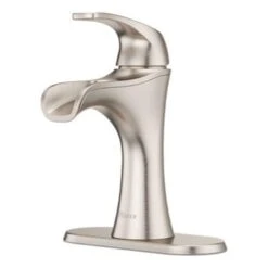 Pfister Jaida Brushed Nickel 1-handle Single Hole/4-in Centerset WaterSense Bathroom Sink Faucet With Drain -Valspa Bathroom Shop 038877604090 16801826 1800x1800