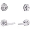 Kwikset Delta Satin Chrome Single-Cylinder Deadbolt Universal Keyed Entry Door Handle Combo Pack (1 Handle And 1 Deadbolt) -Valspa Bathroom Shop 042049505931 1800x1800