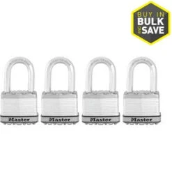 Master Lock 4-Pack 2-in Steel Keyed Padlock