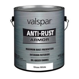 Valspar Gloss Anti-Rust Armor White Enamel Interior/Exterior Paint (Actual Net Contents: 128-fl Oz) 3 Valspar Gloss Anti-Rust Armor White Enamel Interior/Exterior Paint (Actual Net Contents: 128-fl Oz)
