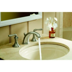KOHLER Devonshire Vibrant Brushed Nickel 2-handle Widespread WaterSense Bathroom Sink Faucet With Drain -Valspa Bathroom Shop 087206793141 05070950 1800x1800
