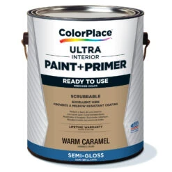 ColorPlace ULTRA Interior Paint & Primer, Warm Caramel, Semi-Gloss, 1 Gallon