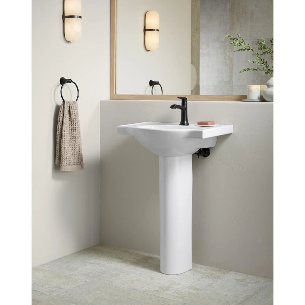 KOHLER Veer Vitreous China Pedestal In White 8 KOHLER Veer Vitreous China Pedestal In White - Image 6