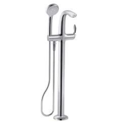Refinia Single-Handle Claw Foot Tub Faucet Floor Mount Bath Filler With Hand Shower In Vibrant Brushed Nickel -Valspa Bathroom Shop 12cf9e5b7065c6ed9186a8220b1d90fc 1800x1800
