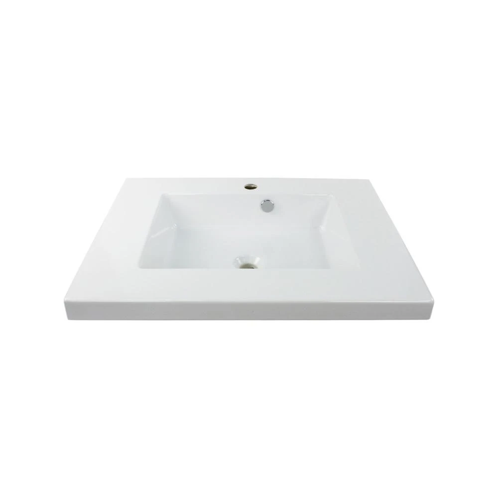 Nameeks Mars Wall Mounted Ceramic Bathroom Sink In White 4 Nameeks Mars Wall Mounted Ceramic Bathroom Sink In White - Image 2