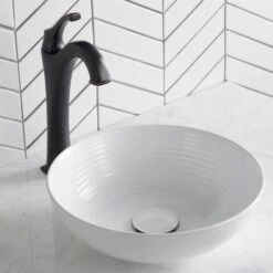 KRAUS Viva 13 In. Round Porcelain Ceramic Vessel Sink In White 17 KRAUS Viva 13 In. Round Porcelain Ceramic Vessel Sink In White -Valspa Bathroom Shop 1799e13c15d8eaf26af059fef1b6866b 1800x1800