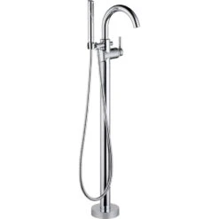 Trinsic Single-Handle Floor-Mount Roman Tub Faucet With Hand Shower In Chrome (Valve Included)