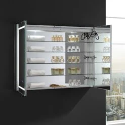 Spazio 48 In. W X 36 In. H Recessed Or Surface Mount Medicine Cabinet With LED Lighting And Mirror Defogger -Valspa Bathroom Shop 1bedcae3c69b2297d5c58beac852bac7 1800x1800