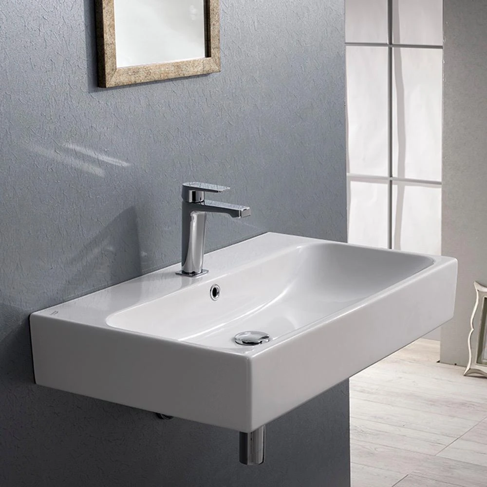 Nameeks Pinto Wall Mounted Bathroom Sink In White 5 Nameeks Pinto Wall Mounted Bathroom Sink In White - Image 3