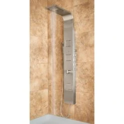 Waimea 3-Jet Shower System With Rainfall And Waterfall Showerheads In Brushed Stainless -Valspa Bathroom Shop 2c425faa860933a16ab9ed90b449fd44 1800x1800