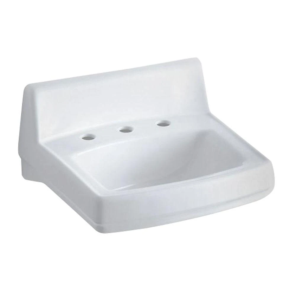 KOHLER Greenwich Wall-Mount Vitreous China Bathroom Sink In White With Overflow Drain 2 KOHLER Greenwich Wall-Mount Vitreous China Bathroom Sink In White With Overflow Drain