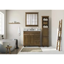 MagickWoods Elements Manchester 20-3/16"W X 22-7/16"D X 84"H Mocha Linen Cabinet -Valspa Bathroom Shop 30208 scene1 mw 1800x1800