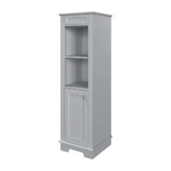 MagickWoods Windermere 17"W X 18"D X 60"H Cloud Gray Linen Cabinet 17 MagickWoods Windermere 17"W X 18"D X 60"H Cloud Gray Linen Cabinet -Valspa Bathroom Shop 30343 qrvrev1 mw 1800x1800