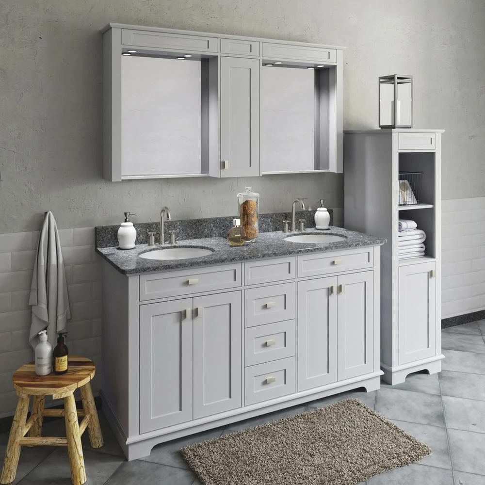 MagickWoods Windermere 17"W X 18"D X 60"H Cloud Gray Linen Cabinet 8 MagickWoods Windermere 17"W X 18"D X 60"H Cloud Gray Linen Cabinet - Image 6