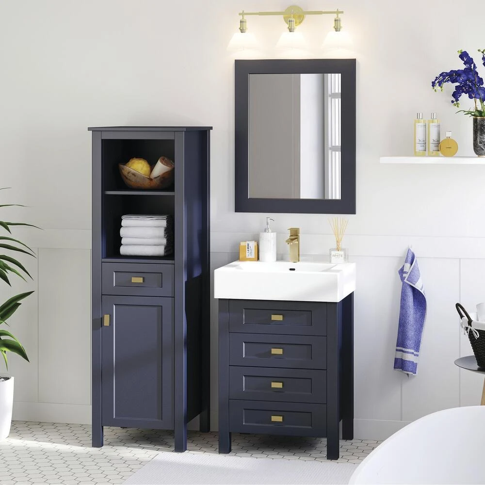 MagickWoods Montgomery 19"W X 18-1/2"D X 60"H Midnight Blue Linen Cabinet 10 MagickWoods Montgomery 19"W X 18-1/2"D X 60"H Midnight Blue Linen Cabinet - Image 8