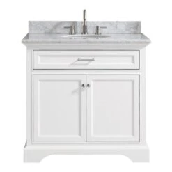 Windlowe 49 In. W X 22 In. D X 35 In. H Bath Vanity In White With Carrera Marble Vanity Top In White With White Sink 28 Windlowe 49 In. W X 22 In. D X 35 In. H Bath Vanity In White With Carrera Marble Vanity Top In White With White Sink -Valspa Bathroom Shop 3176f56970331e2fae986355b7604b2f 7c094f01 1090 44c9 afd5 7dde9e8a198a 1800x1800