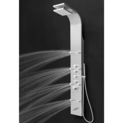 65 In. 8-Jet Shower Panel System In Stainless Steel With Adjustable Rainfall Shower Head, Handshower Wand And Tub Spout -Valspa Bathroom Shop 323302f9e01cef127d561199f6f026ef 1800x1800