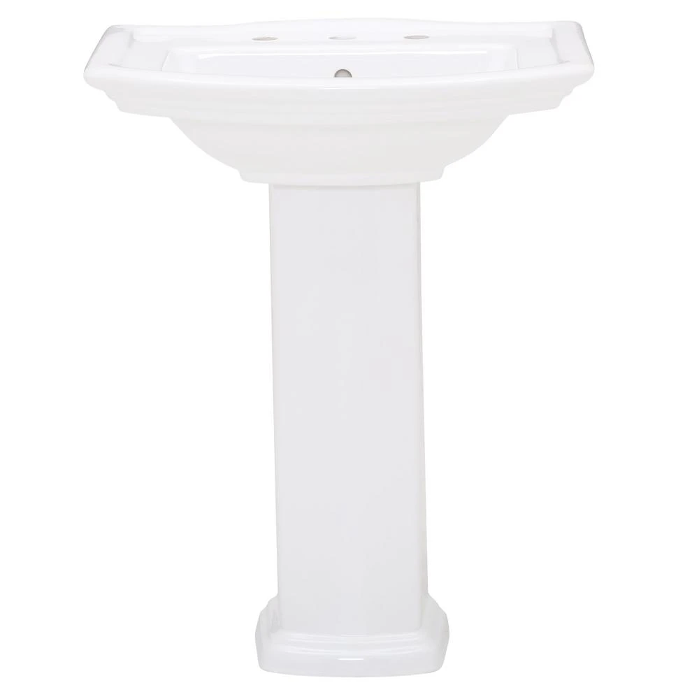 Washington 650 25 In. Pedestal Combo Bathroom Sink In White 5 Washington 650 25 In. Pedestal Combo Bathroom Sink In White - Image 3