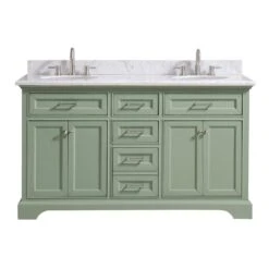 Windlowe 61 In. W X 22 In. D X 35 In. H Bath Vanity In White With Carrera Marble Vanity Top In White With White Sink 20 Windlowe 61 In. W X 22 In. D X 35 In. H Bath Vanity In White With Carrera Marble Vanity Top In White With White Sink -Valspa Bathroom Shop 3646db32d84494c01880600e3f0b25d5 1800x1800