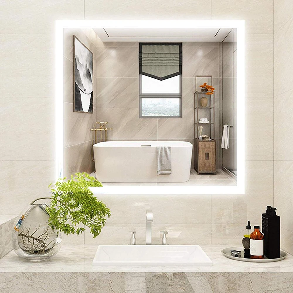 28 In. X 30 In. White LED Lighted Bathroom Mirror With Sensor Switch 4 28 In. X 30 In. White LED Lighted Bathroom Mirror With Sensor Switch - Image 2