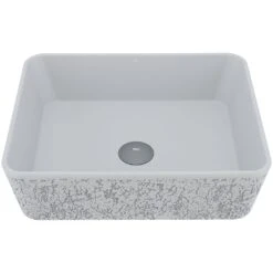 VIGO Marigold Handmade Matte Stone Rectangle Vessel Bathroom Sink In Matte White 23 VIGO Marigold Handmade Matte Stone Rectangle Vessel Bathroom Sink In Matte White -Valspa Bathroom Shop 38dd23fb7da95349b6afaec9060c9c6b 1800x1800