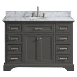 Windlowe 49 In. W X 22 In. D X 35 In. H Bath Vanity In White With Carrera Marble Vanity Top In White With White Sink 24 Windlowe 49 In. W X 22 In. D X 35 In. H Bath Vanity In White With Carrera Marble Vanity Top In White With White Sink -Valspa Bathroom Shop 3968baa8c997a8c969f798e8e356dc6e 70a1d4b9 2569 4421 bb30 3b934328db0a 1800x1800