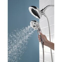 In2ition Two-in-One 5-Spray 6.9 In. Dual Wall Mount Fixed And Handheld H2Okinetic Shower Head In Chrome 18 In2ition Two-in-One 5-Spray 6.9 In. Dual Wall Mount Fixed And Handheld H2Okinetic Shower Head In Chrome -Valspa Bathroom Shop 39e7eeda5121165ee2ac3726c9ec5146 1800x1800