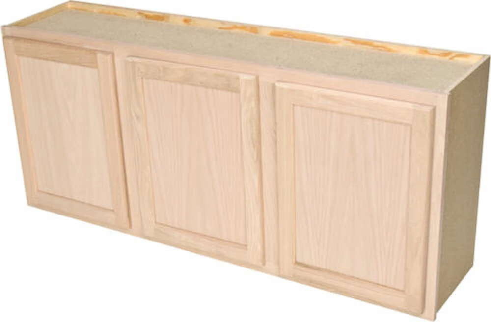Quality One™ 54" X 24" Unfinished Oak Laundry Wall Cabinet 3 Quality One™ 54" X 24" Unfinished Oak Laundry Wall Cabinet