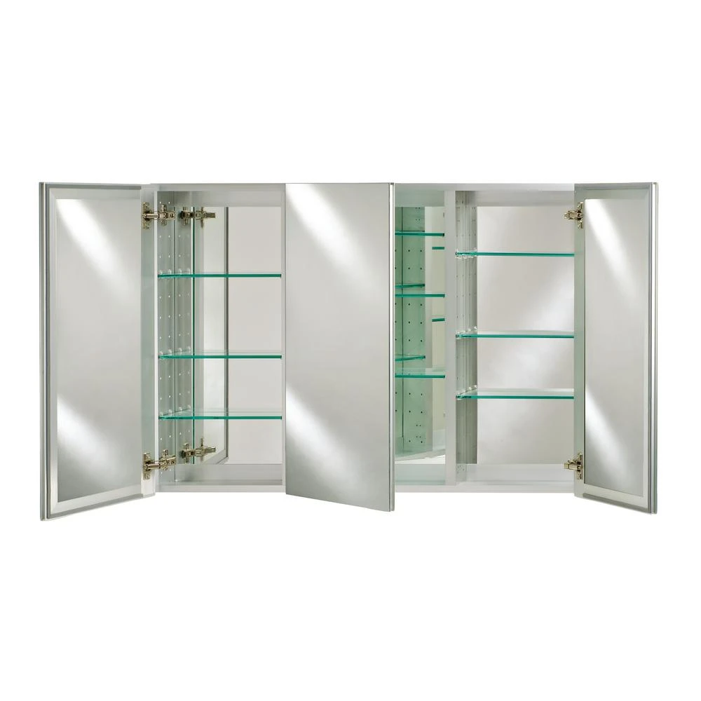 Broadway 48 In. W X 30 In. H Recessed Triple Door Medicine Cabinet With Polished Edge 5 Broadway 48 In. W X 30 In. H Recessed Triple Door Medicine Cabinet With Polished Edge - Image 3