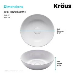 KRAUS Viva 13 In. Round Porcelain Ceramic Vessel Sink In White 20 KRAUS Viva 13 In. Round Porcelain Ceramic Vessel Sink In White -Valspa Bathroom Shop 51a7c3411c8a1782d12c503fce47c056 1800x1800