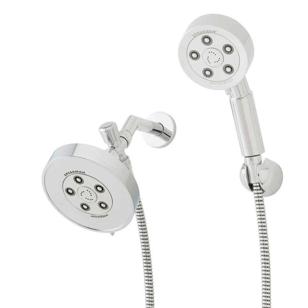 3-spray 4.75 In. Dual Shower Head And Handheld Shower Head In Polished Chrome 3 3-spray 4.75 In. Dual Shower Head And Handheld Shower Head In Polished Chrome