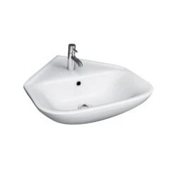 Barclay Products Eden 450 Corner Wall-Mount Sink In White