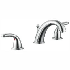 Builders 8 In. Widespread 2-Handle High-Arc Bathroom Faucet In Chrome