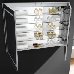 Spazio 48 In. W X 36 In. H Recessed Or Surface Mount Medicine Cabinet With LED Lighting And Mirror Defogger -Valspa Bathroom Shop 5a063de63665e5bc92d3d2c7dbbc04d4 1800x1800