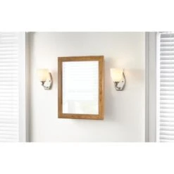 15-1/8 In. W X 19-1/4 In. H Framed Recessed Or Surface-Mount Bathroom Medicine Cabinet In Oak -Valspa Bathroom Shop 5d761b1cd8a89e995d3227d29aae0159 1800x1800