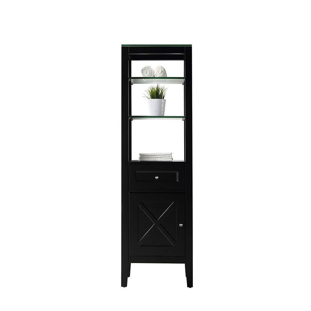 Ove Decors Aspen 18''W X 14"D X 61"H Espresso Linen Cabinet 3 Ove Decors Aspen 18''W X 14"D X 61"H Espresso Linen Cabinet