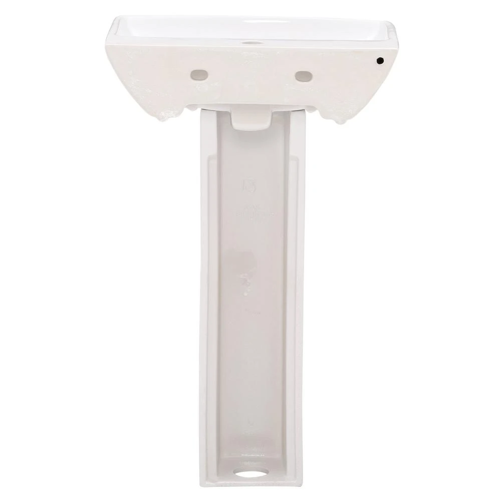 Barclay Products Summit 500 20 In. Pedestal Combo Bathroom Sink With 1 Faucet Hole In White 4 Barclay Products Summit 500 20 In. Pedestal Combo Bathroom Sink With 1 Faucet Hole In White - Image 2