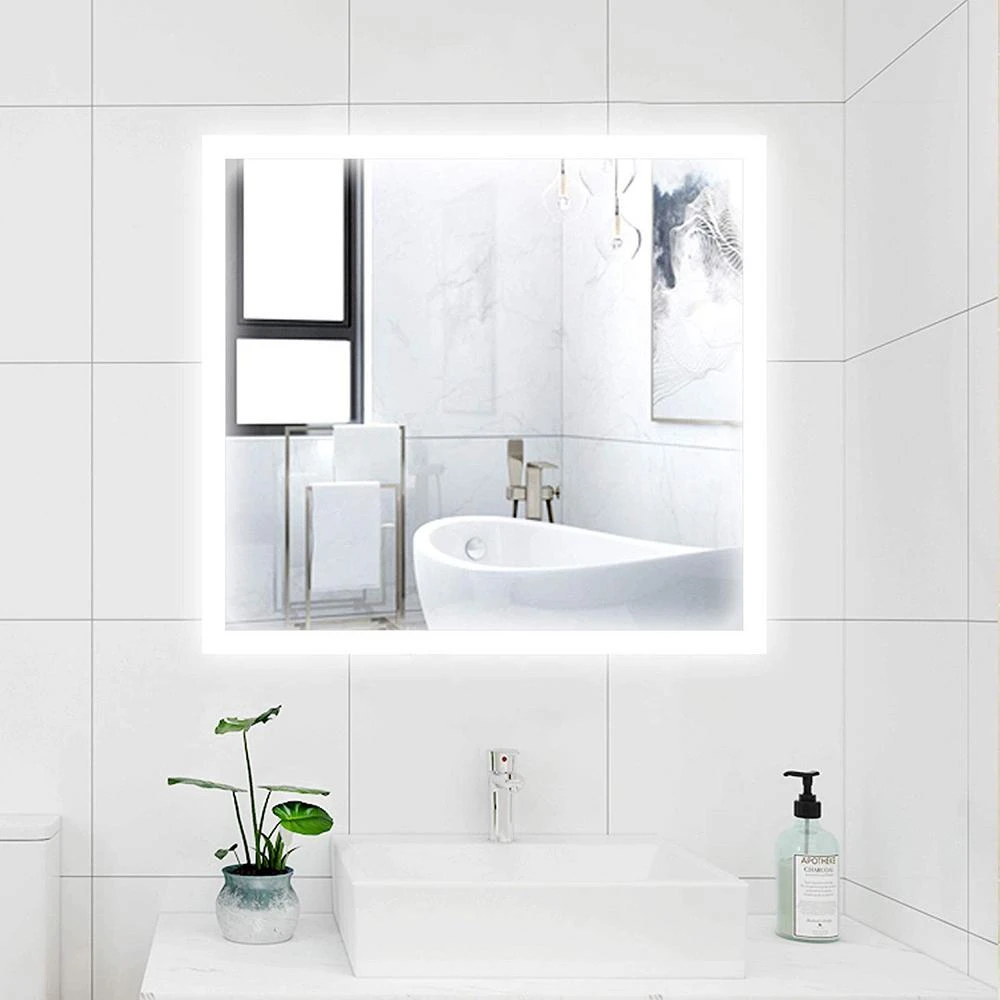 28 In. X 30 In. White LED Lighted Bathroom Mirror With Sensor Switch 8 28 In. X 30 In. White LED Lighted Bathroom Mirror With Sensor Switch - Image 6