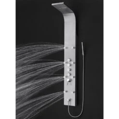 65 In. 8-Jet Rainfall Shower Panel System With Rainfall Waterfall Shower Head And Shower Wand In Stainless Steel -Valspa Bathroom Shop 63bec768a9fa7cf8d2f436059e11ebfe 1800x1800