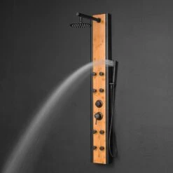 57 In. 8-Jet Multifunction Shower Panel System With Adjustable Rainfall Shower Head And Handheld Shower Head 16 57 In. 8-Jet Multifunction Shower Panel System With Adjustable Rainfall Shower Head And Handheld Shower Head -Valspa Bathroom Shop 65686490f1ce40c0c0fc7842560ed791 1800x1800