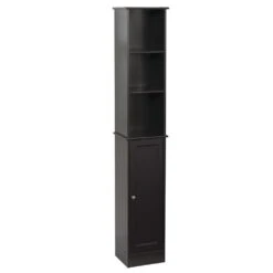 Tuscany® Riley 12"W X 9"D X 67"H Espresso Linen Cabinet