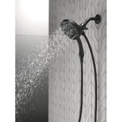 In2ition Two-in-One 4-Spray 3 In. Dual Wall Mount Fixed And Handheld H2Okinetic Shower Head In Matte Black 24 In2ition Two-in-One 4-Spray 3 In. Dual Wall Mount Fixed And Handheld H2Okinetic Shower Head In Matte Black -Valspa Bathroom Shop 67812bcb465e03797e76e49f59906fc7 1800x1800