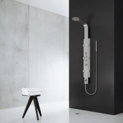 Mateo 59.5 In. 6-Jet High Pressure Shower Panel System With Rainhead Fixed Handheld Dual Shower In Stainless Steel 15 Mateo 59.5 In. 6-Jet High Pressure Shower Panel System With Rainhead Fixed Handheld Dual Shower In Stainless Steel -Valspa Bathroom Shop 67d544dfd804cf453b80c0e1b3ab3a38 1800x1800