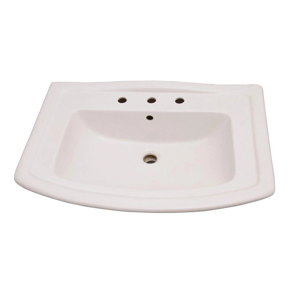 Washington 650 25 In. Pedestal Combo Bathroom Sink In White 6 Washington 650 25 In. Pedestal Combo Bathroom Sink In White - Image 4