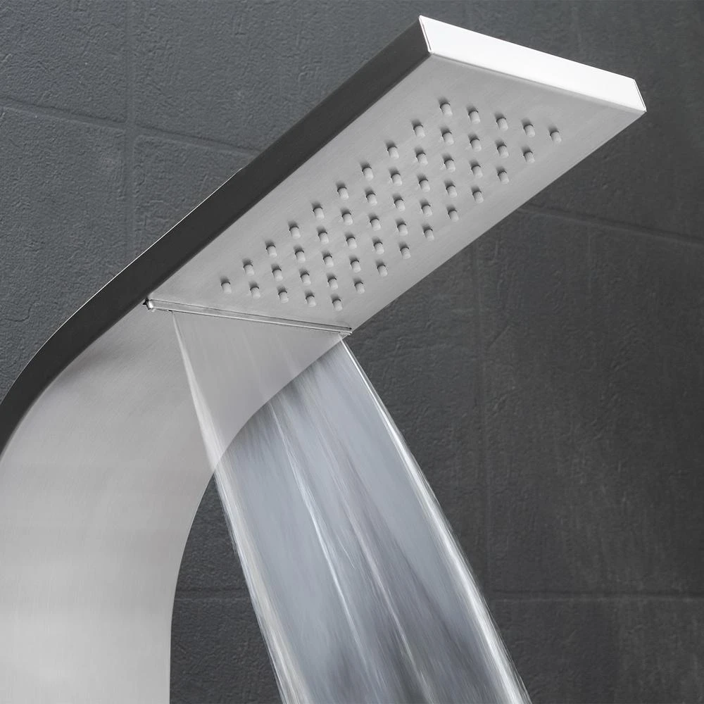 63 In. 2 Massage Spray Shower Panel System In Stainless Steel With Rainfall Shower Head And Shower Wand 7 63 In. 2 Massage Spray Shower Panel System In Stainless Steel With Rainfall Shower Head And Shower Wand - Image 5