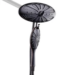 4-Spray 11 In. Oval Dual Showerhead And Handheld Showerhead In Oil-Rubbed Bronze