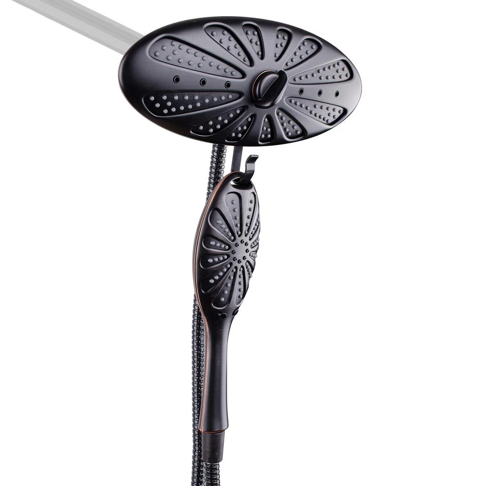 4-Spray 11 In. Oval Dual Showerhead And Handheld Showerhead In Oil-Rubbed Bronze 3 4-Spray 11 In. Oval Dual Showerhead And Handheld Showerhead In Oil-Rubbed Bronze